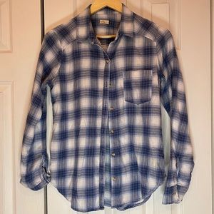 BLUE HOLLISTER FLANNEL